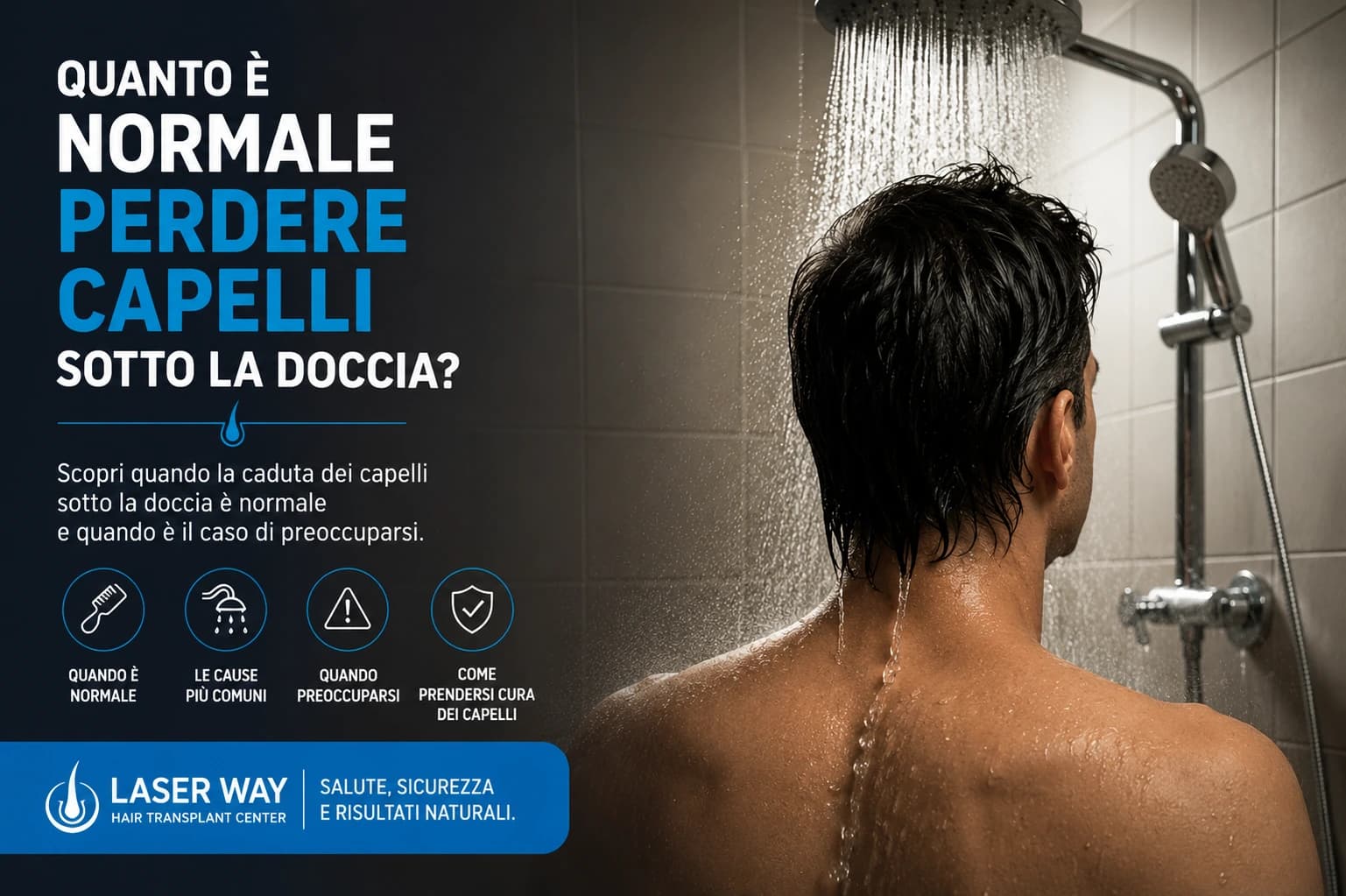 Quanto è normale perdere capelli sotto la doccia?