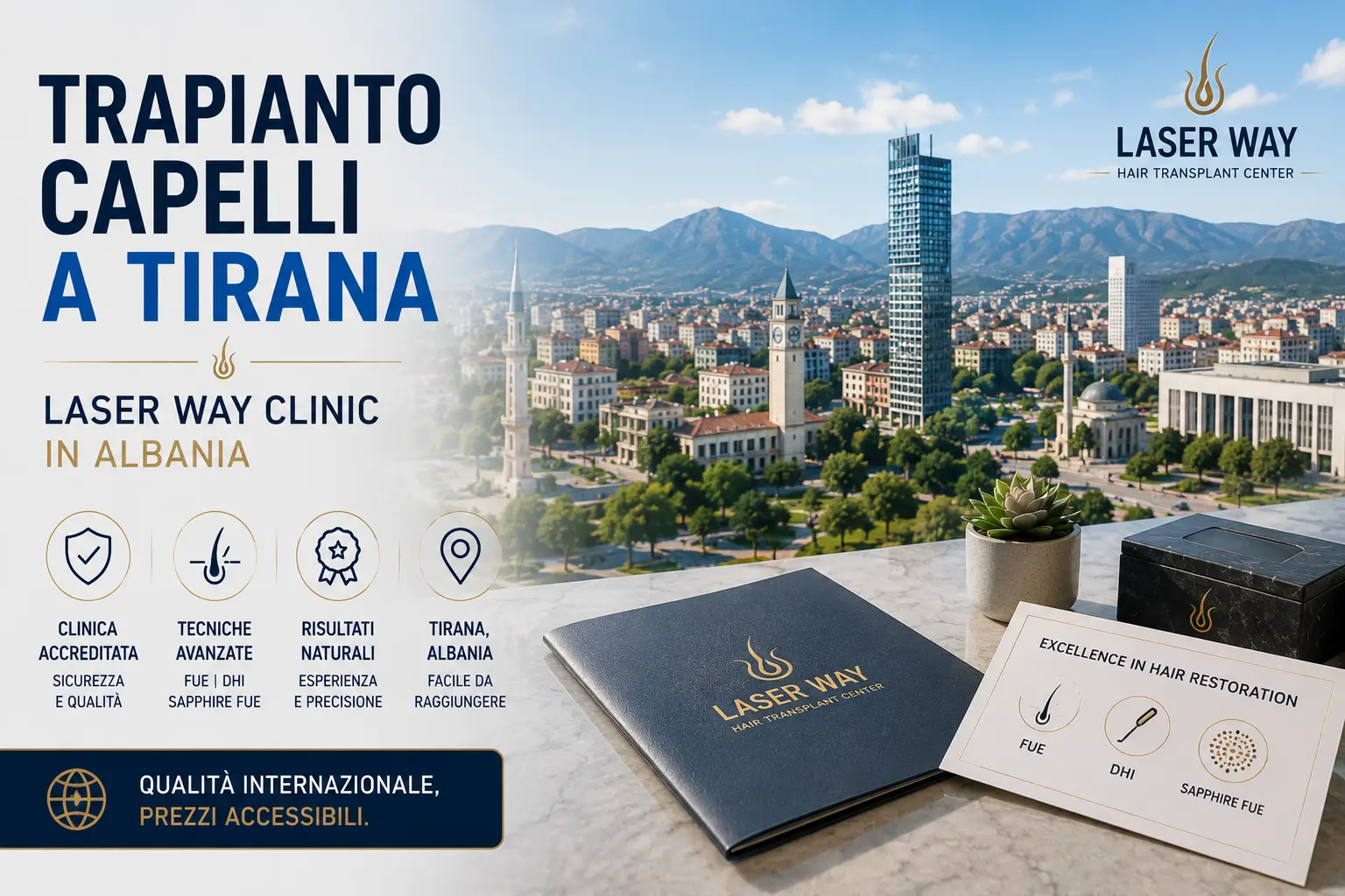 Trapianto Capelli a Tirana: Laser Way Clinic in Albania