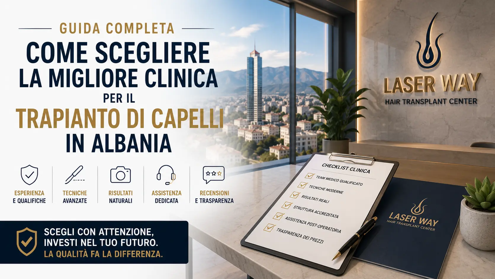Come scegliere la migliore clinica per il trapianto di capelli in Albania